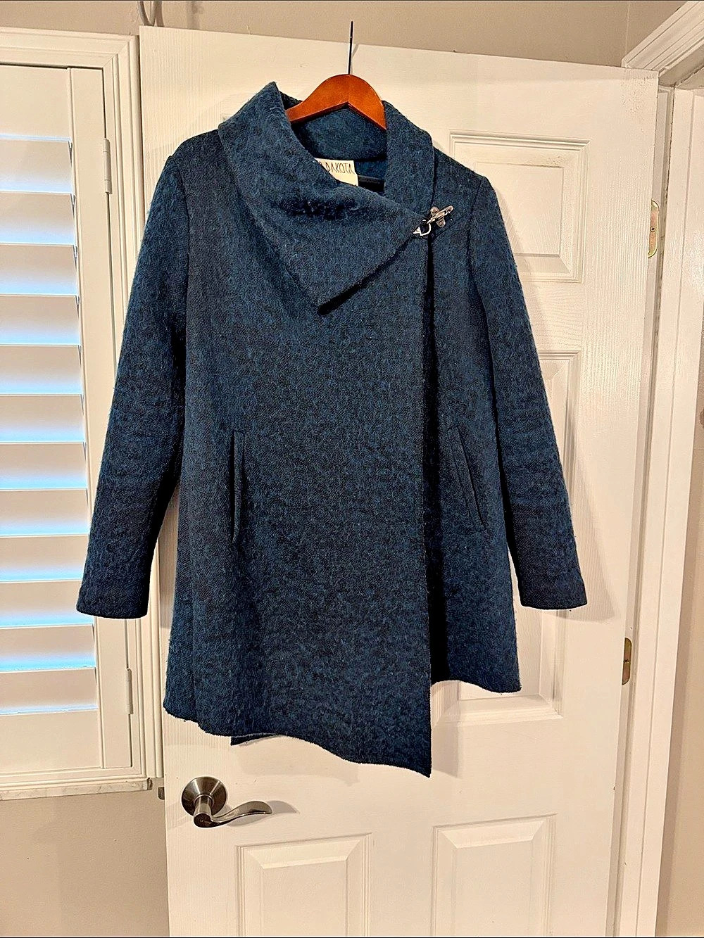 BB Dakota asymmetrical wrap coat